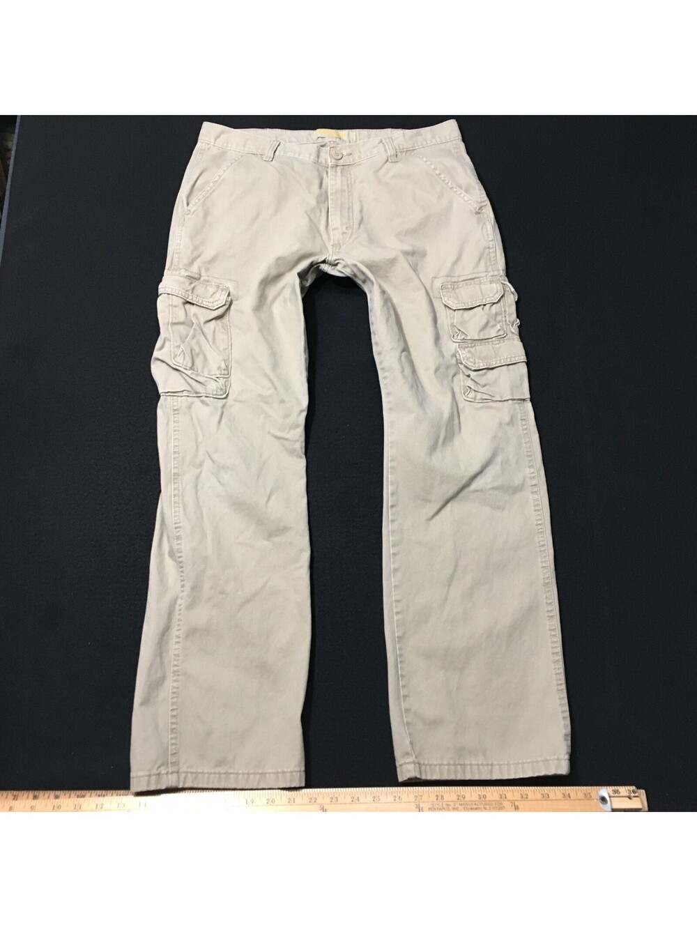 Wrangler Cargo Pants Mens Size 34x32  cotton Utility Outdoor beige